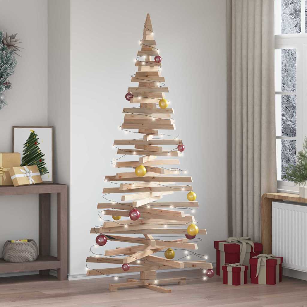 vidaXL Weihnachtsbäume mit Ständer Natur 60 cm Massivholz Kiefer