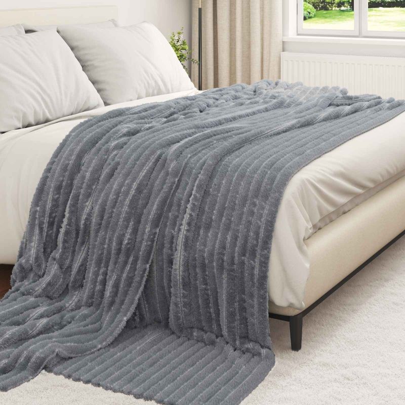 vidaXL Überwurfdecke Beige 150 x 130 cm Fleece