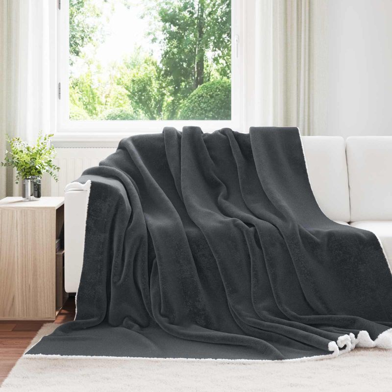 vidaXL Überwurfdecke Beige 130 x 150 cm Fleece
