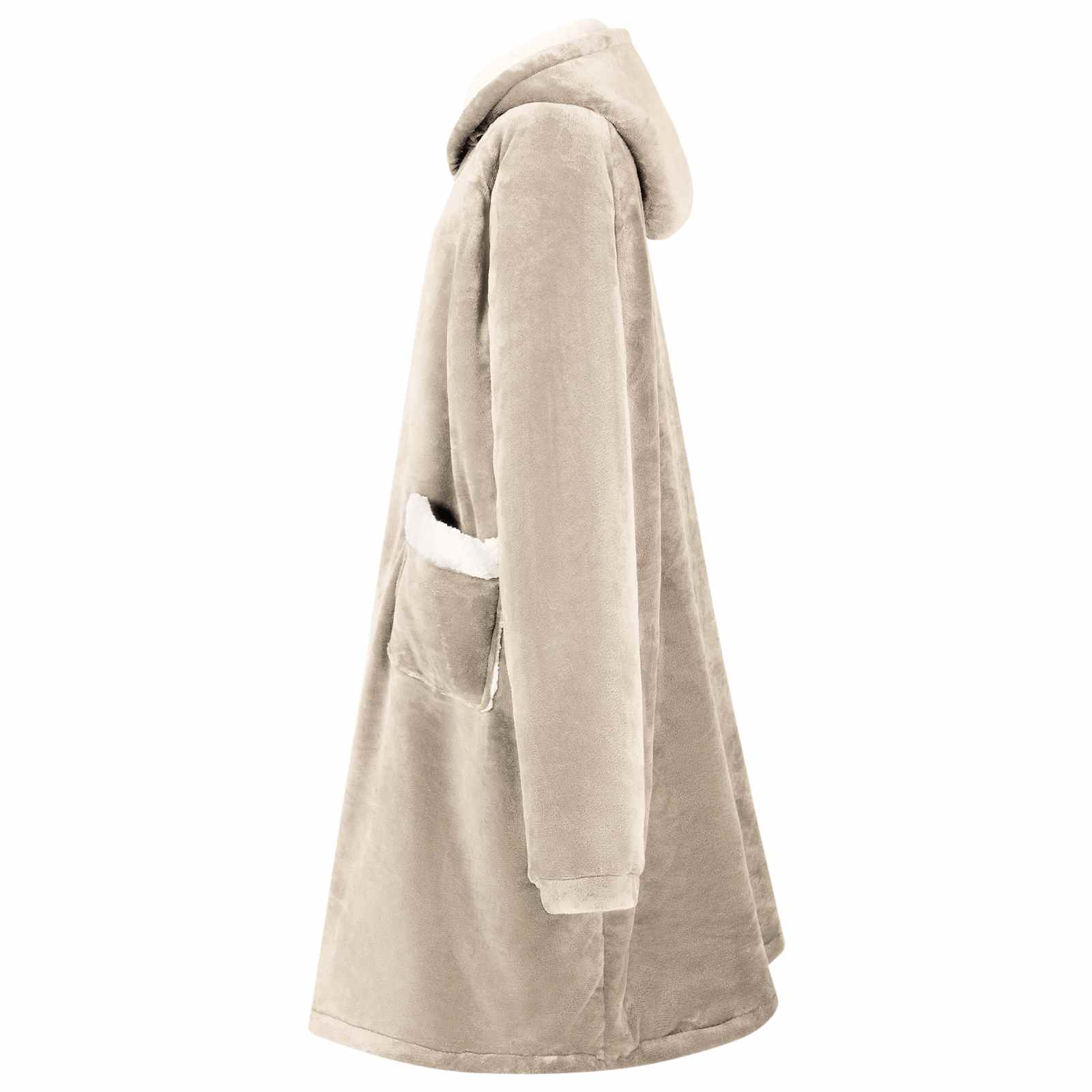 vidaXL Decken-Hoodie Beige S Fleece und Flanell