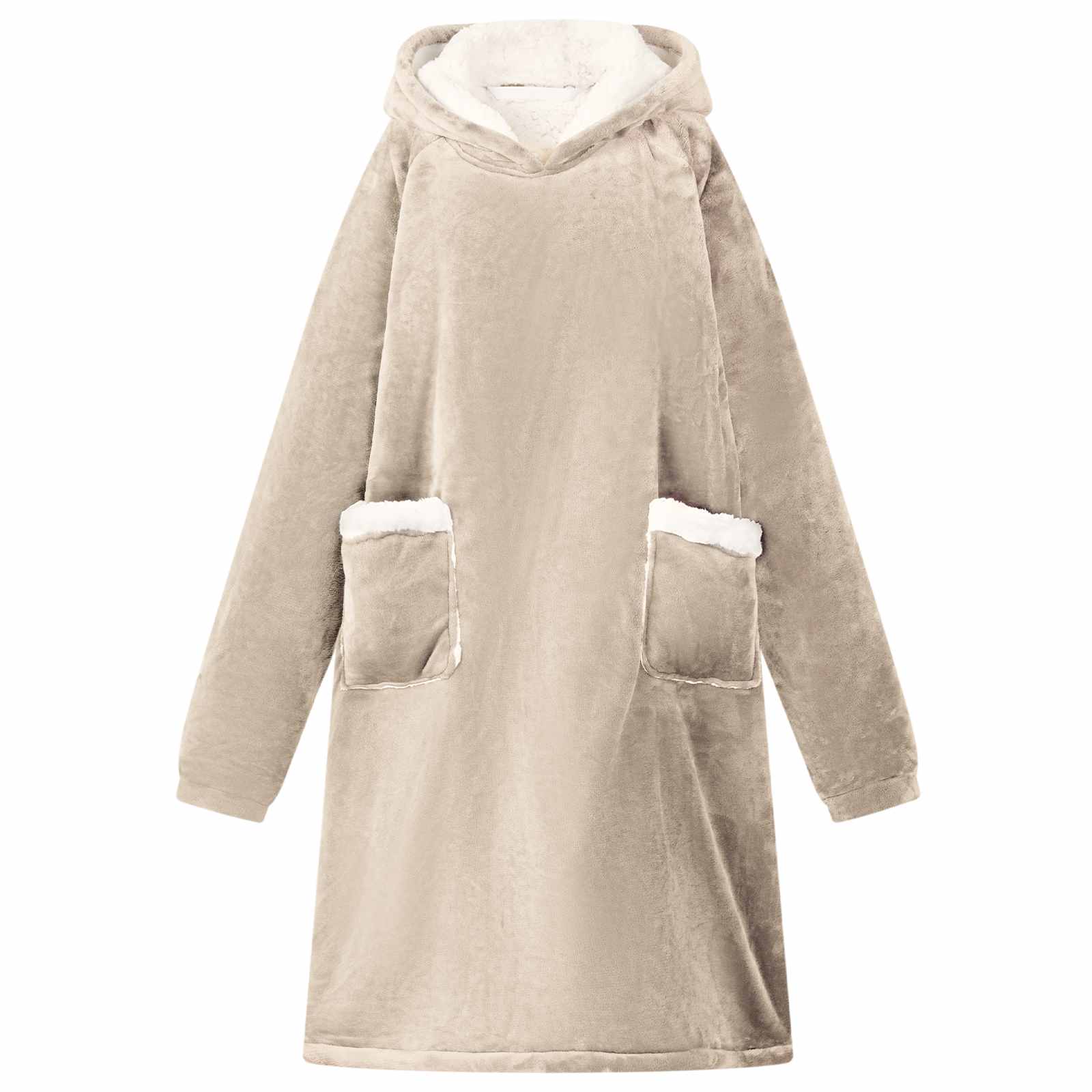 vidaXL Decken-Hoodie Beige S Fleece und Flanell