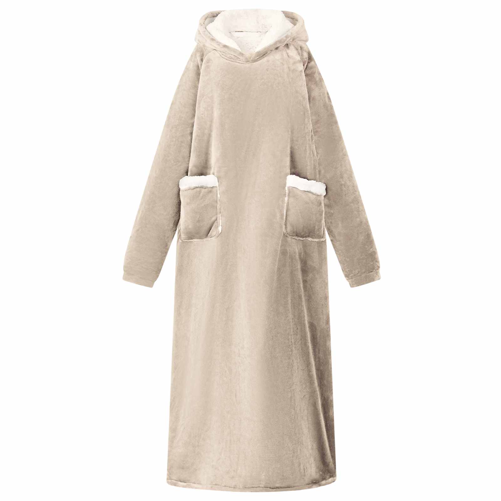 vidaXL Decken-Hoodie Beige S Fleece und Flanell