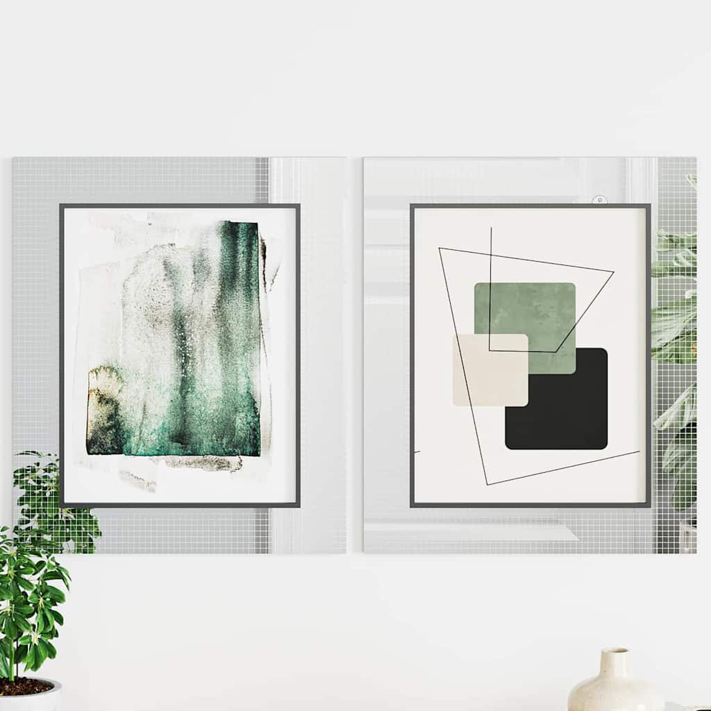 vidaXL Spiegel-Mosaikfliese Geometrisch 3 pcs Silber 30 x 30 cm Glas