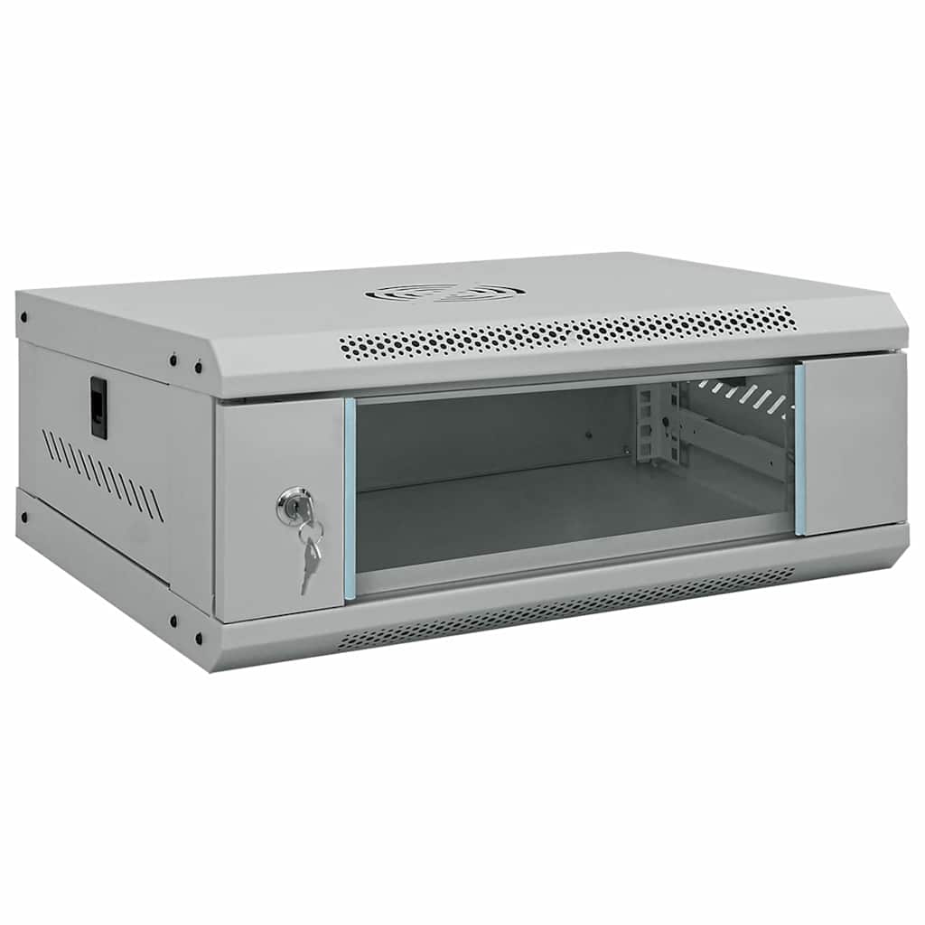 vidaXL 4U Netzwerkschrank Wandmontage 19" IP20 600x450x285 mm