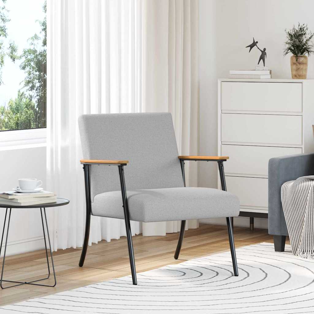 vidaXL Sessel Hellgrau 59 x 75 x 78 cm Stoff