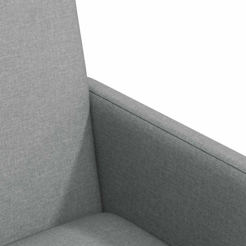 vidaXL Esszimmerstühle mit Rollen 2 pcs Hellgrau 57 x 66 x 94 cm Stoff