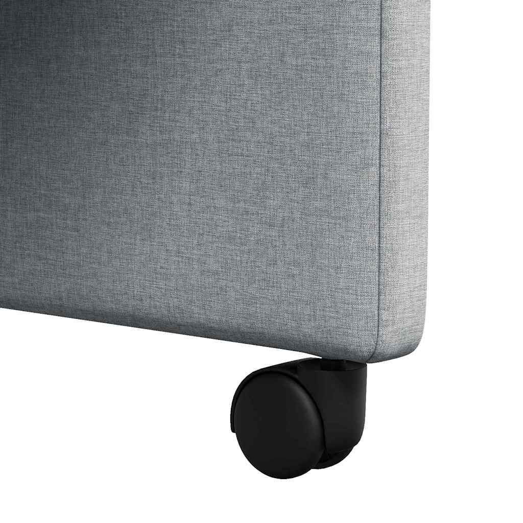 vidaXL Esszimmerstühle mit Rollen 2 pcs Hellgrau 57 x 66 x 94 cm Stoff