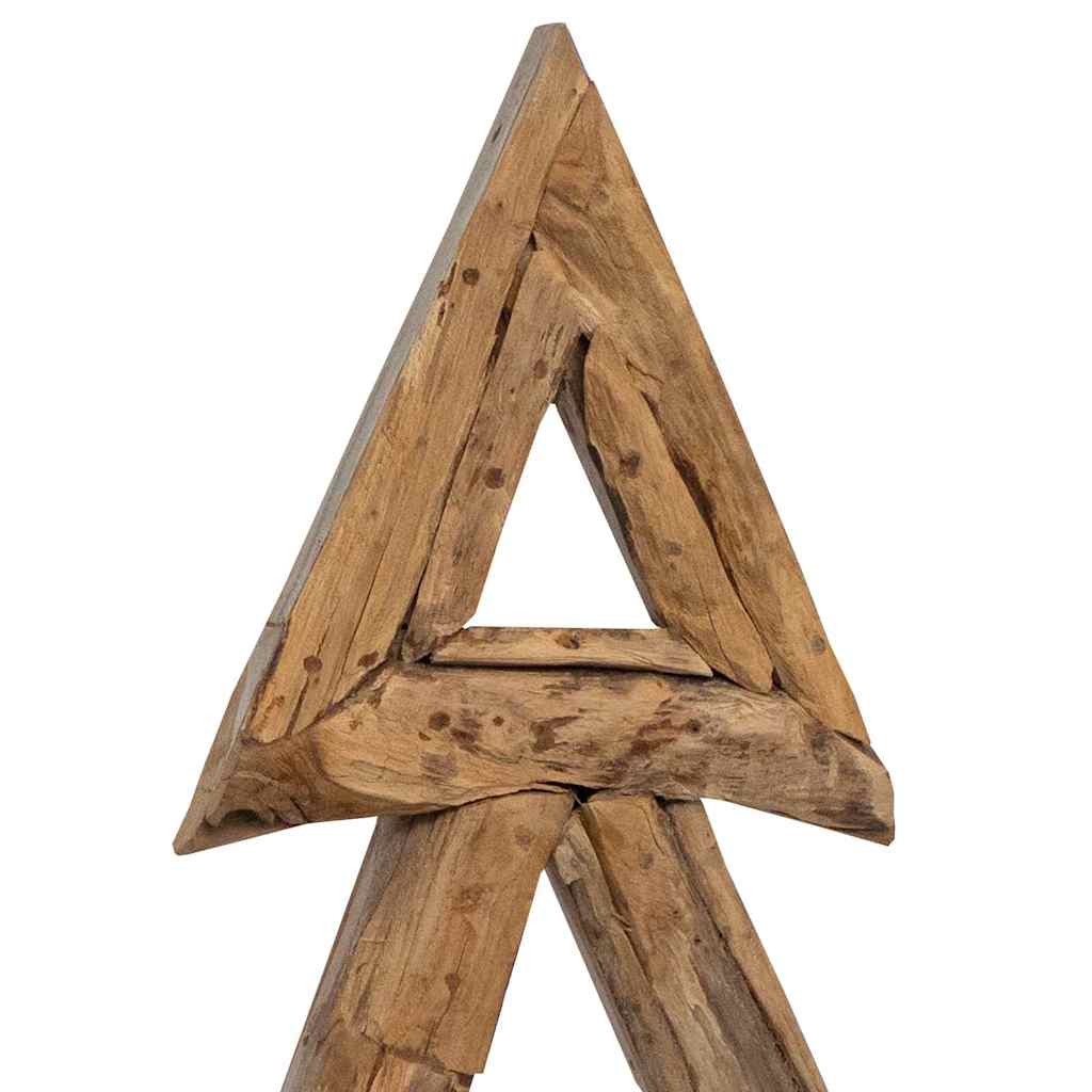 vidaXL Weihnachtsbaum mit Ständer Braun 90 cm Massivholz Teak