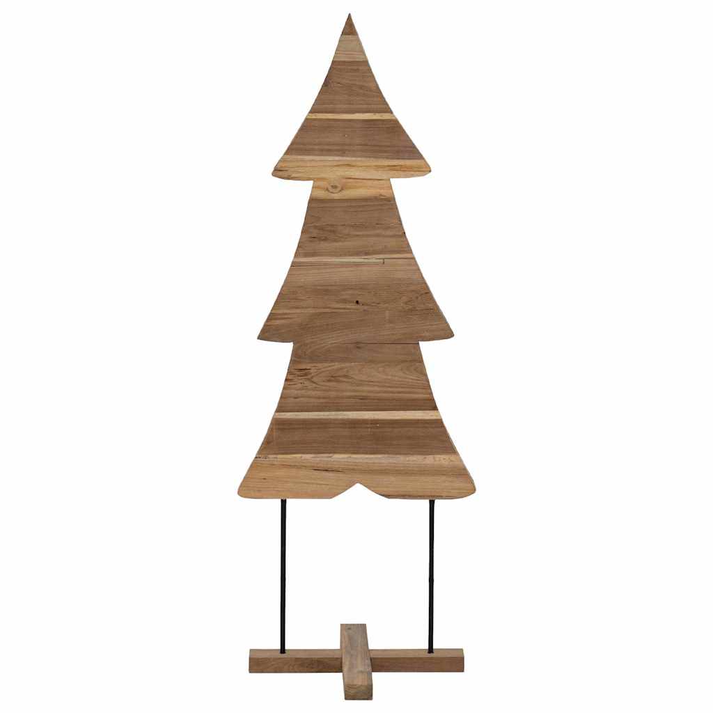 vidaXL Weihnachtsbaum mit Ständer Braun 90 cm Massivholz Teak