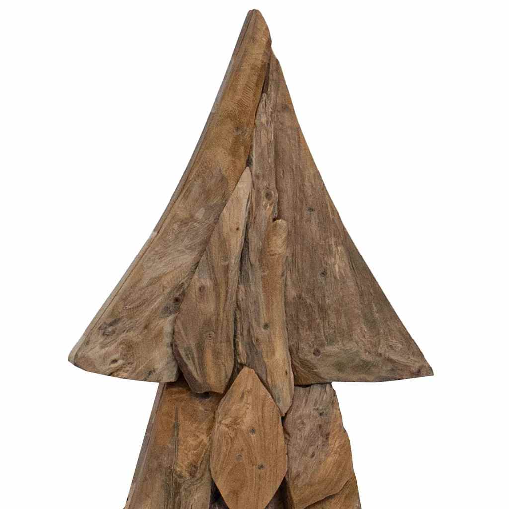 vidaXL Weihnachtsbaum mit Ständer Braun 90 cm Massivholz Teak