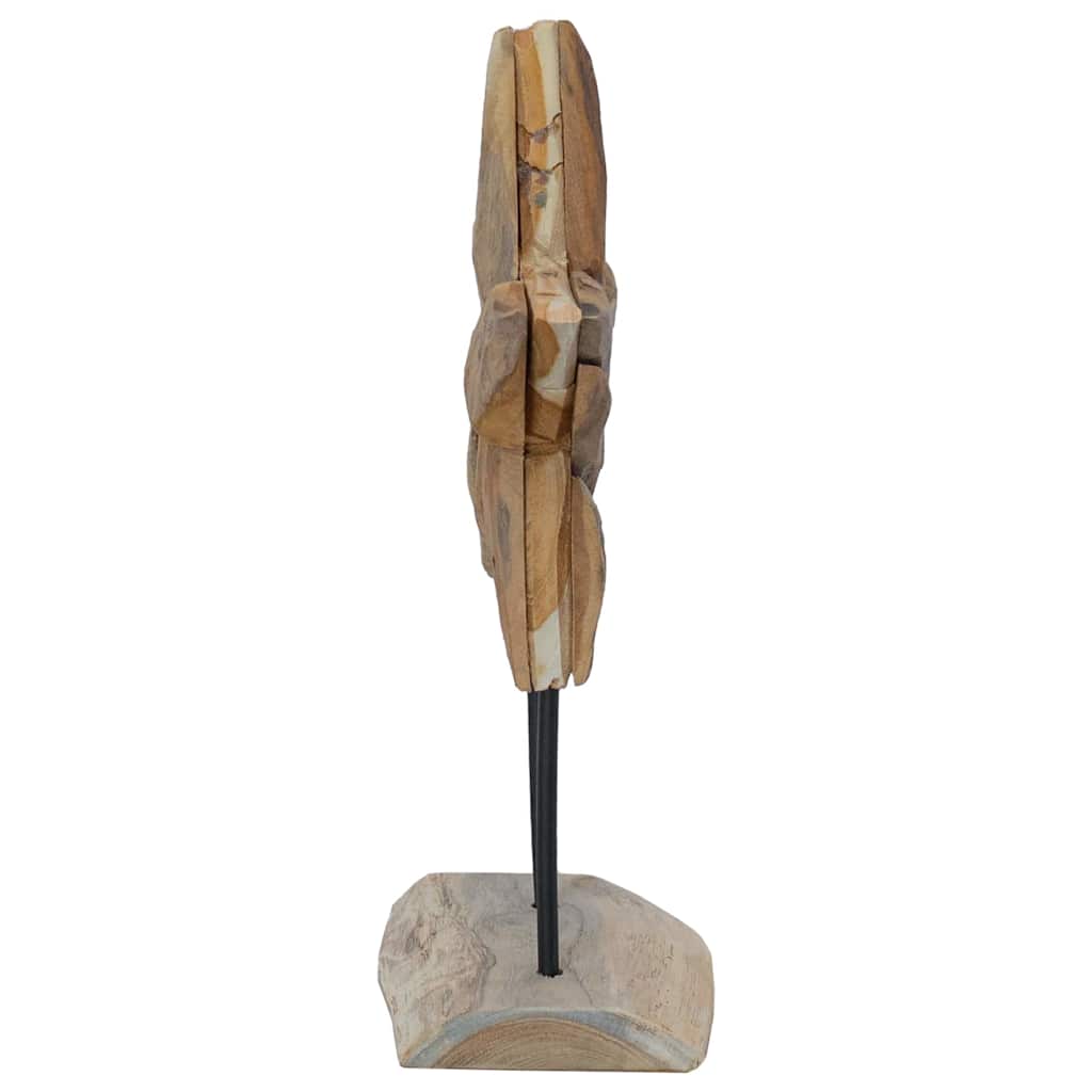 vidaXL Weihnachtsstern Braun 30 x 5 x 45 cm Massivholz Teak