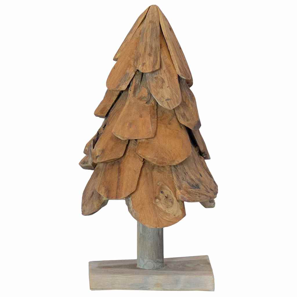 vidaXL Weihnachtsbaum mit Ständer Braun 60 cm Massivholz Teak