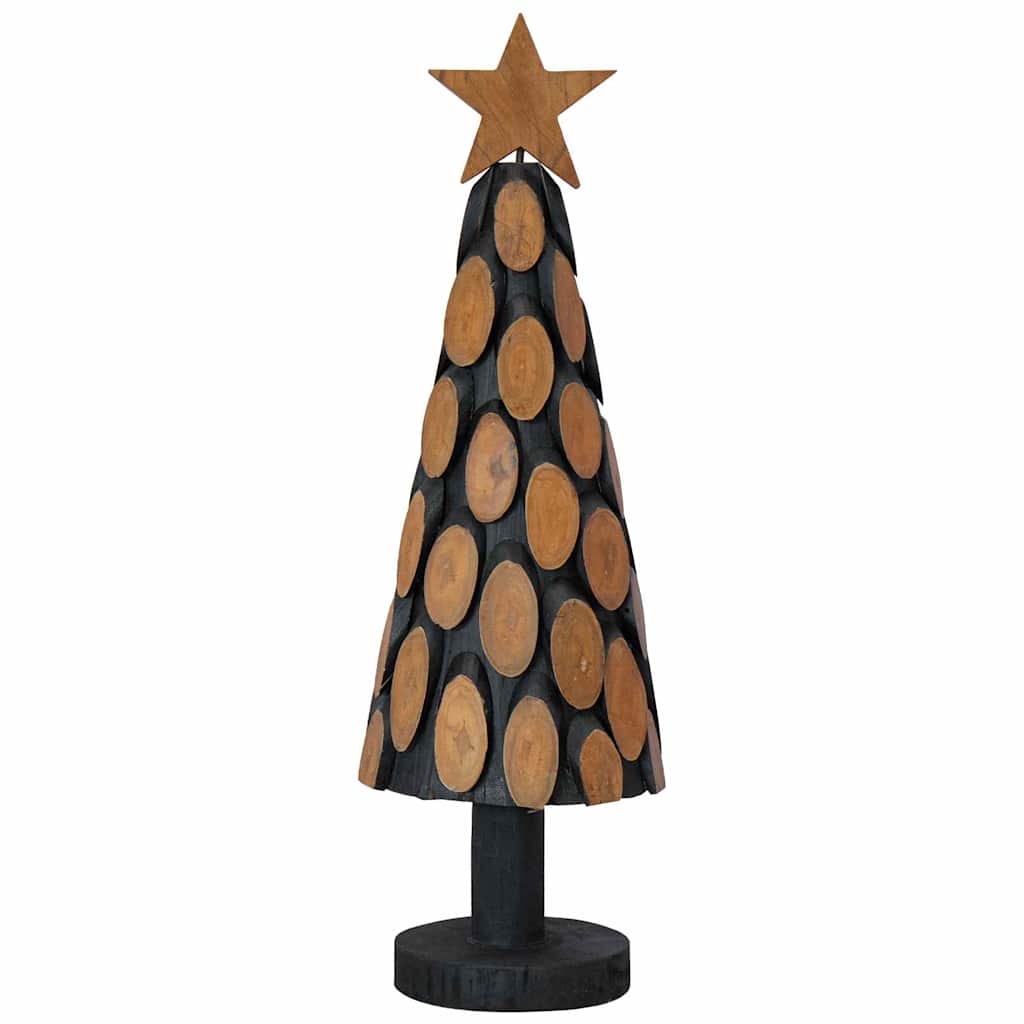 vidaXL Weihnachtsbaum mit Ständer Braun 60 cm Massivholz Teak