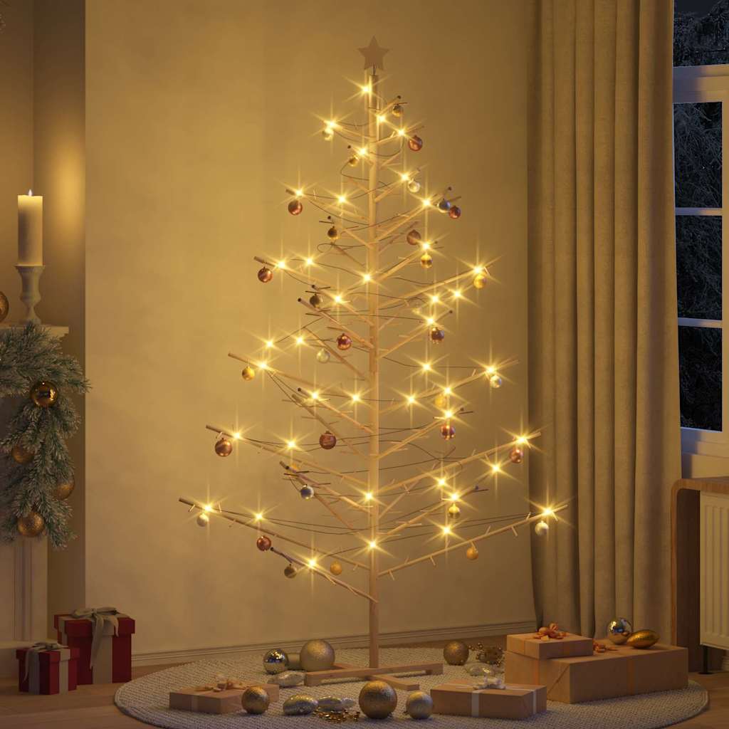 vidaXL Holz Weihnachtsbaum mit Ständer Natur 75 cm Massivholz Kiefer