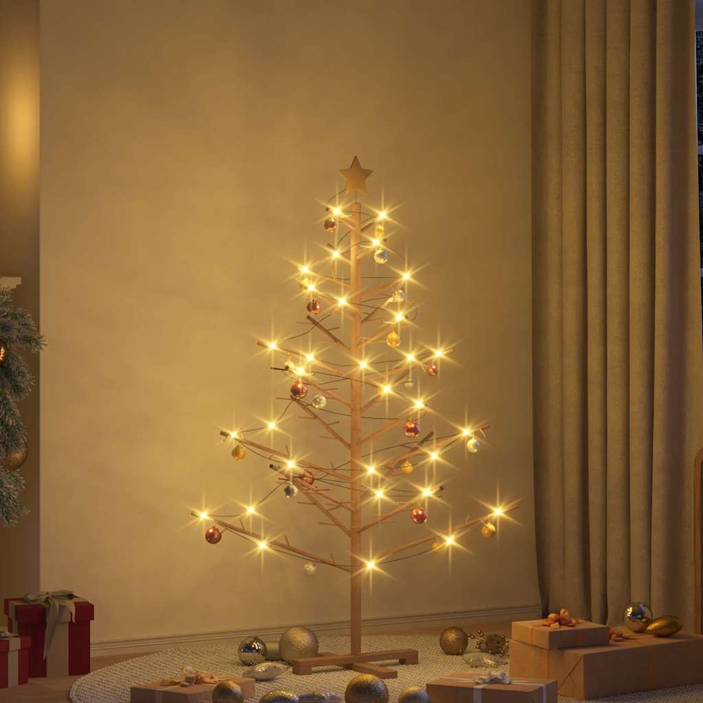 vidaXL Holz Weihnachtsbaum mit Ständer Natur 75 cm Massivholz Kiefer