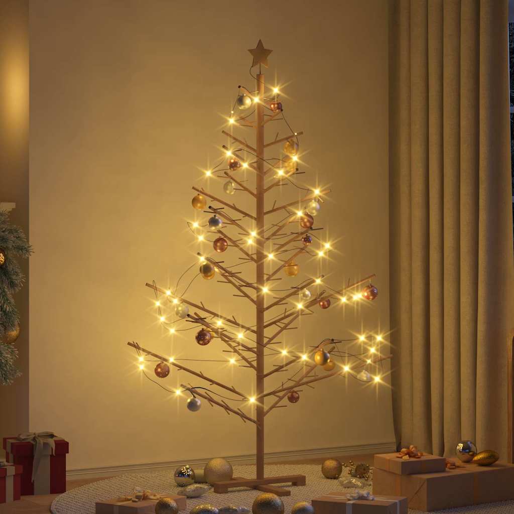 vidaXL Holz Weihnachtsbaum mit Ständer Natur 75 cm Massivholz Kiefer