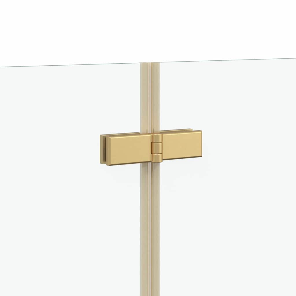 vidaXL Bad-Duschschirm Gold 120 x 68 x 130 cm