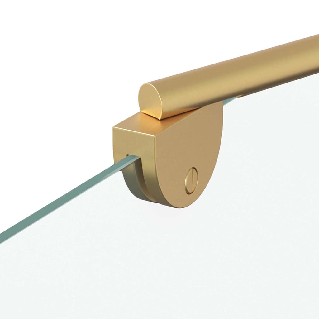 vidaXL Bad-Duschschirm Gold 120 x 68 x 130 cm