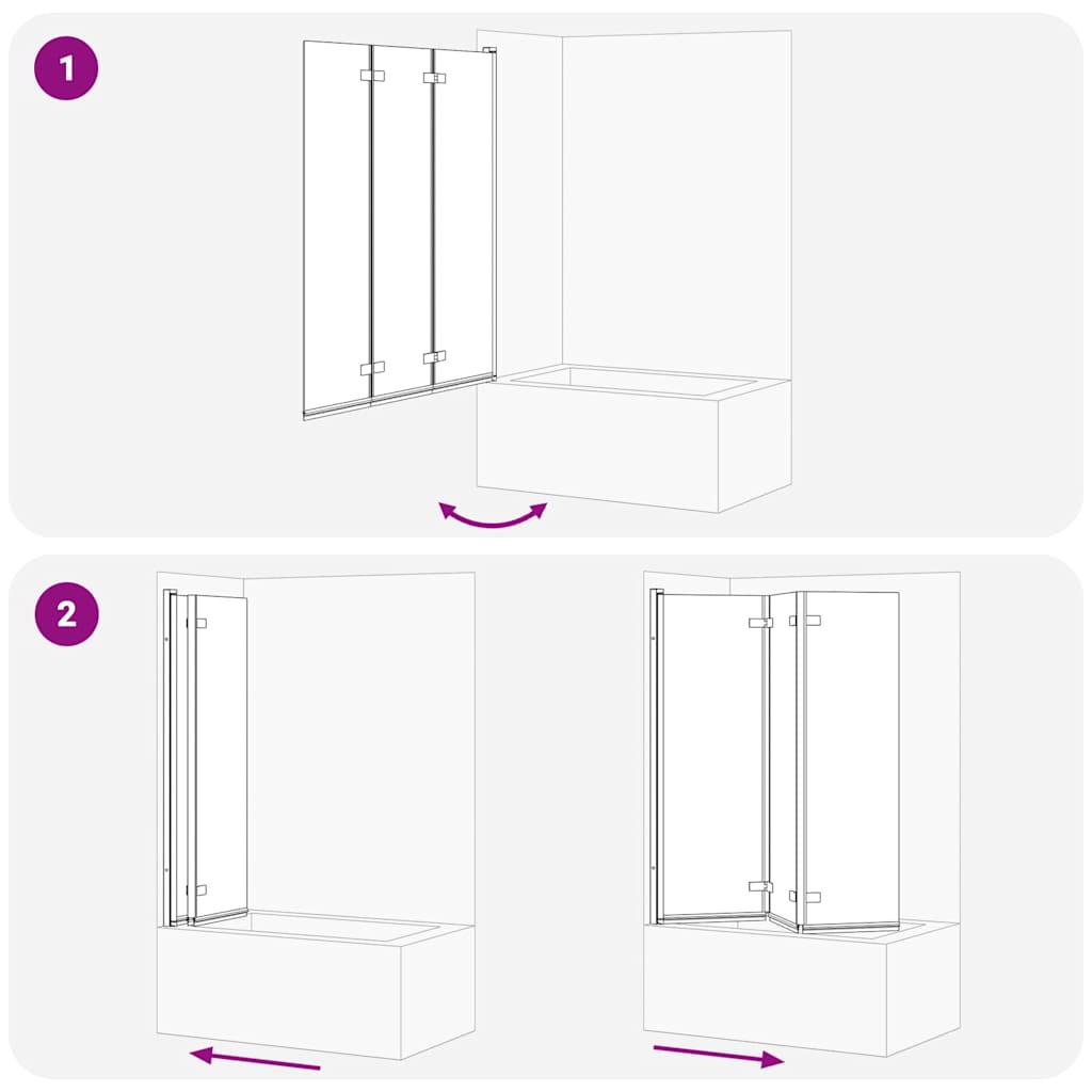 vidaXL Faltbare Duschtrennwand Gold 130 x 138 cm