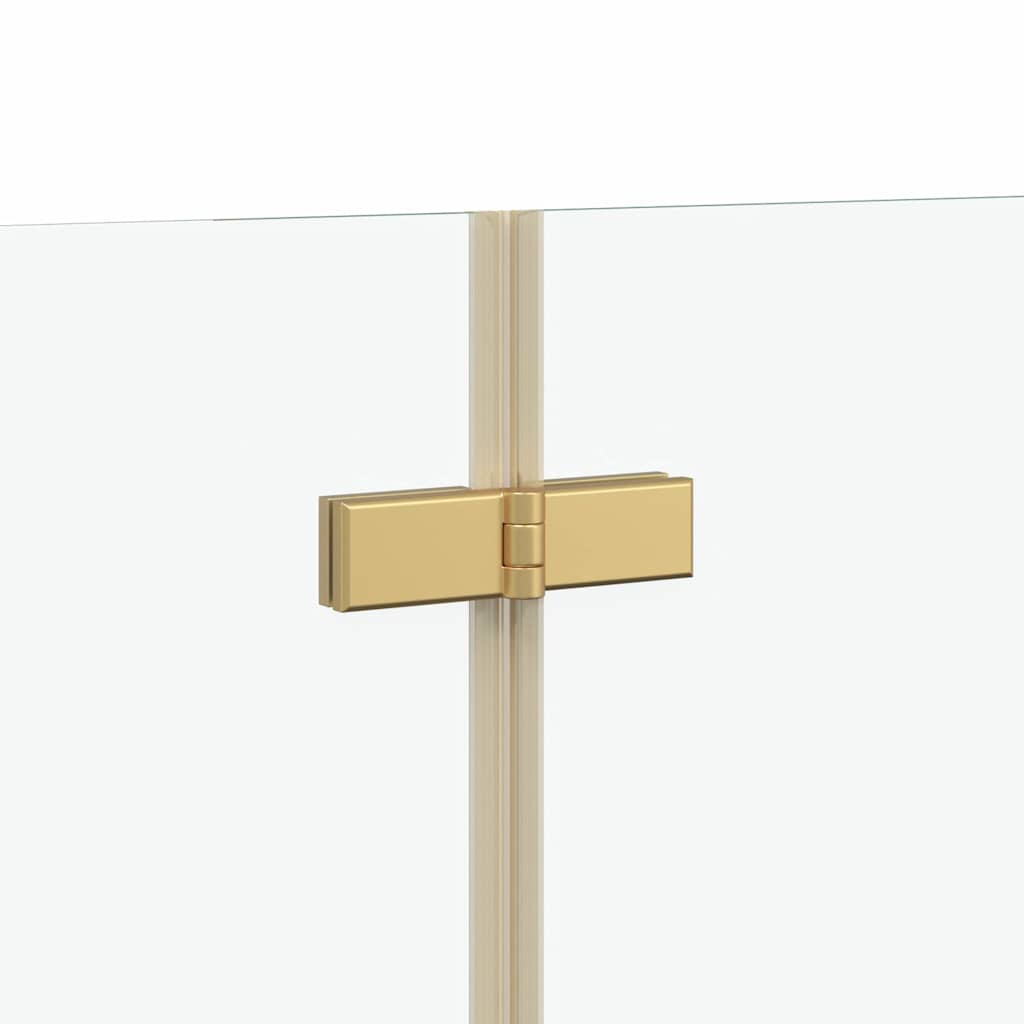 vidaXL Faltbare Duschtrennwand Gold 130 x 138 cm