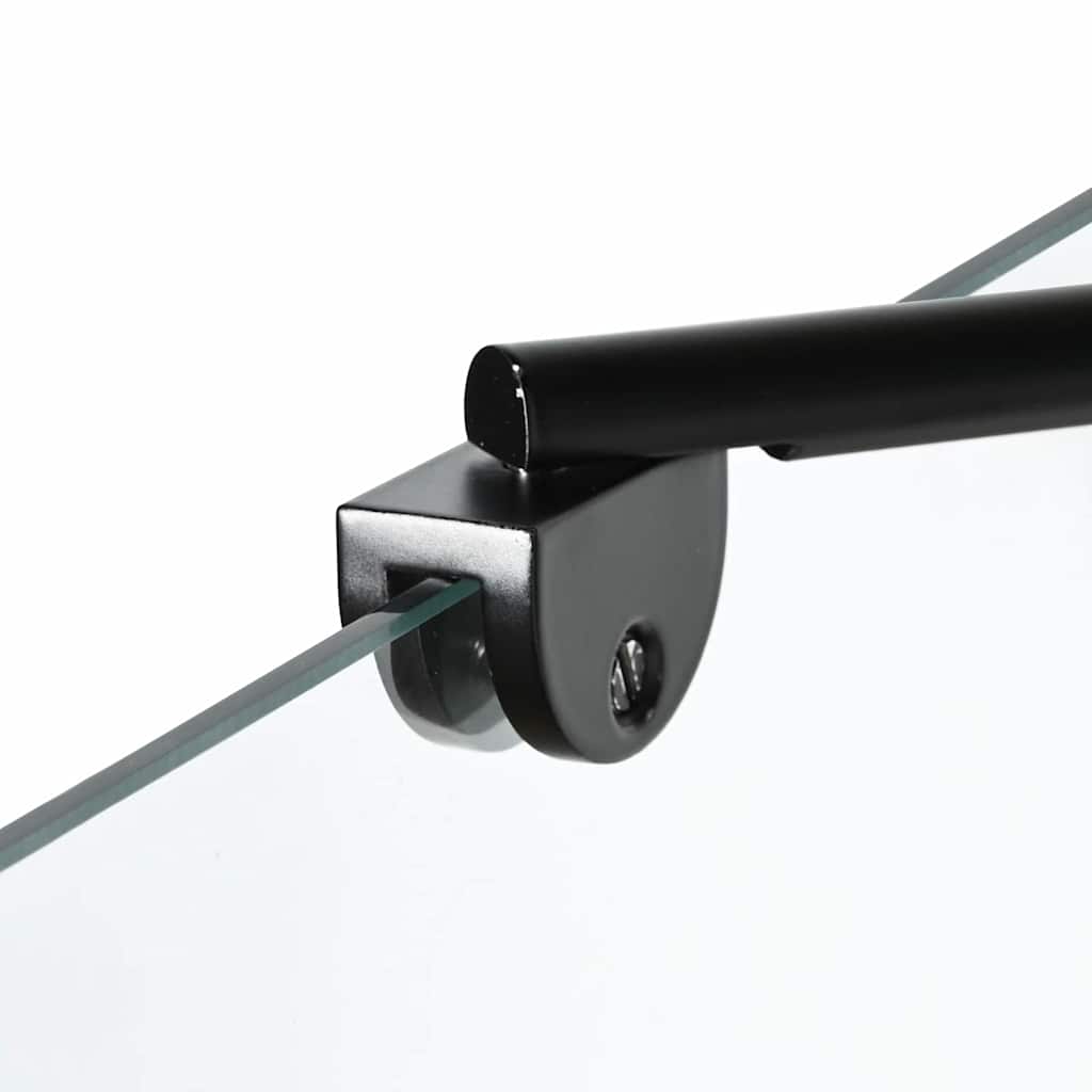 vidaXL Bad-Duschschirm Schwarz und Transparent 116 x 68 x 128 cm