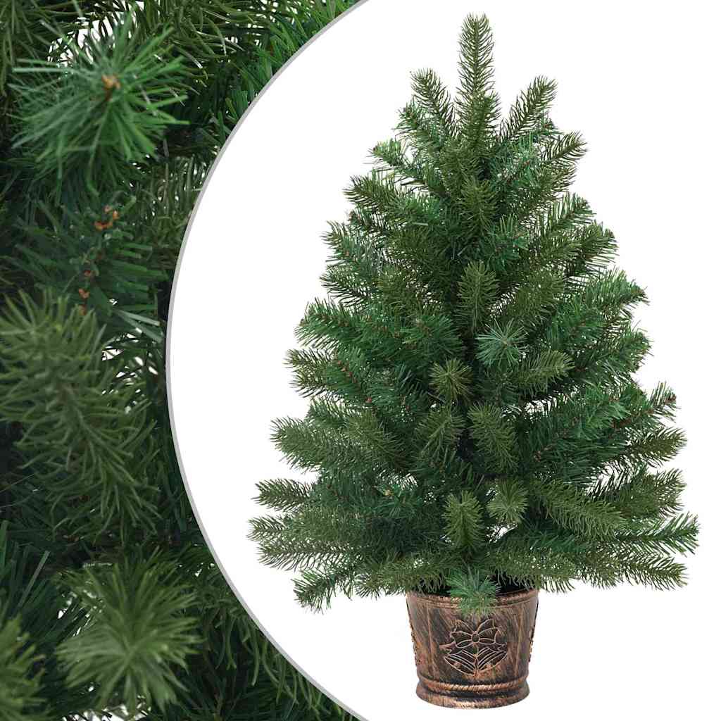 vidaXL Künstlicher Weihnachtsbaum Grün 75 cm PVC, PE und Stahl