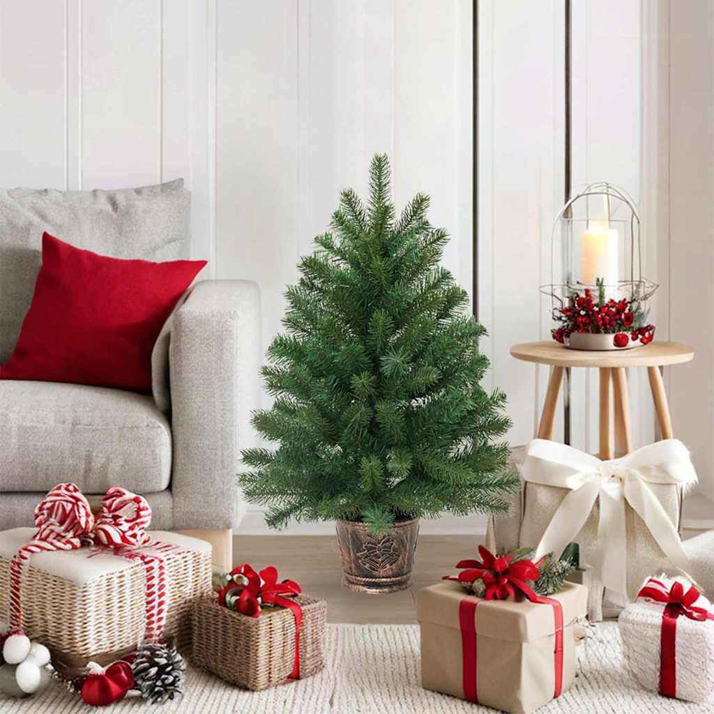 vidaXL Künstlicher Weihnachtsbaum Grün 75 cm PVC, PE und Stahl