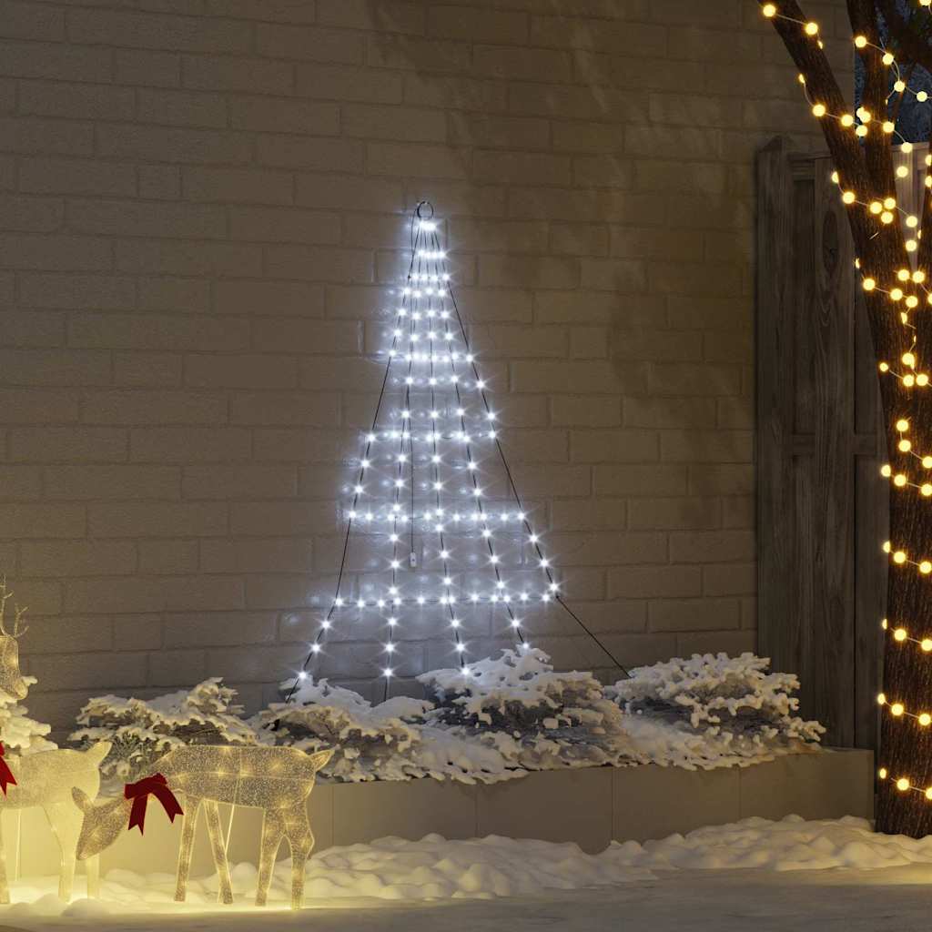vidaXL LED Weihnachtsbaum mit Erdspießen Warmes Weiß 182 cm Metall