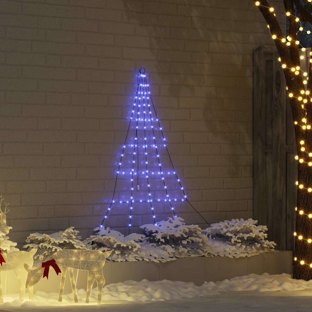 vidaXL LED Weihnachtsbaum mit Erdspießen Warmes Weiß 182 cm Metall