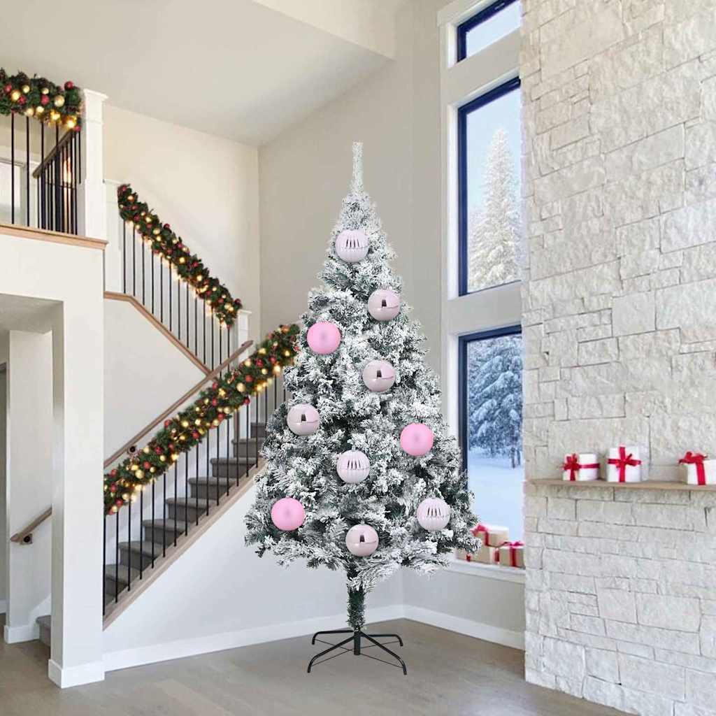 vidaXL Weihnachtsbaumkugel Set XL 15 pcs Rot Kunststoff