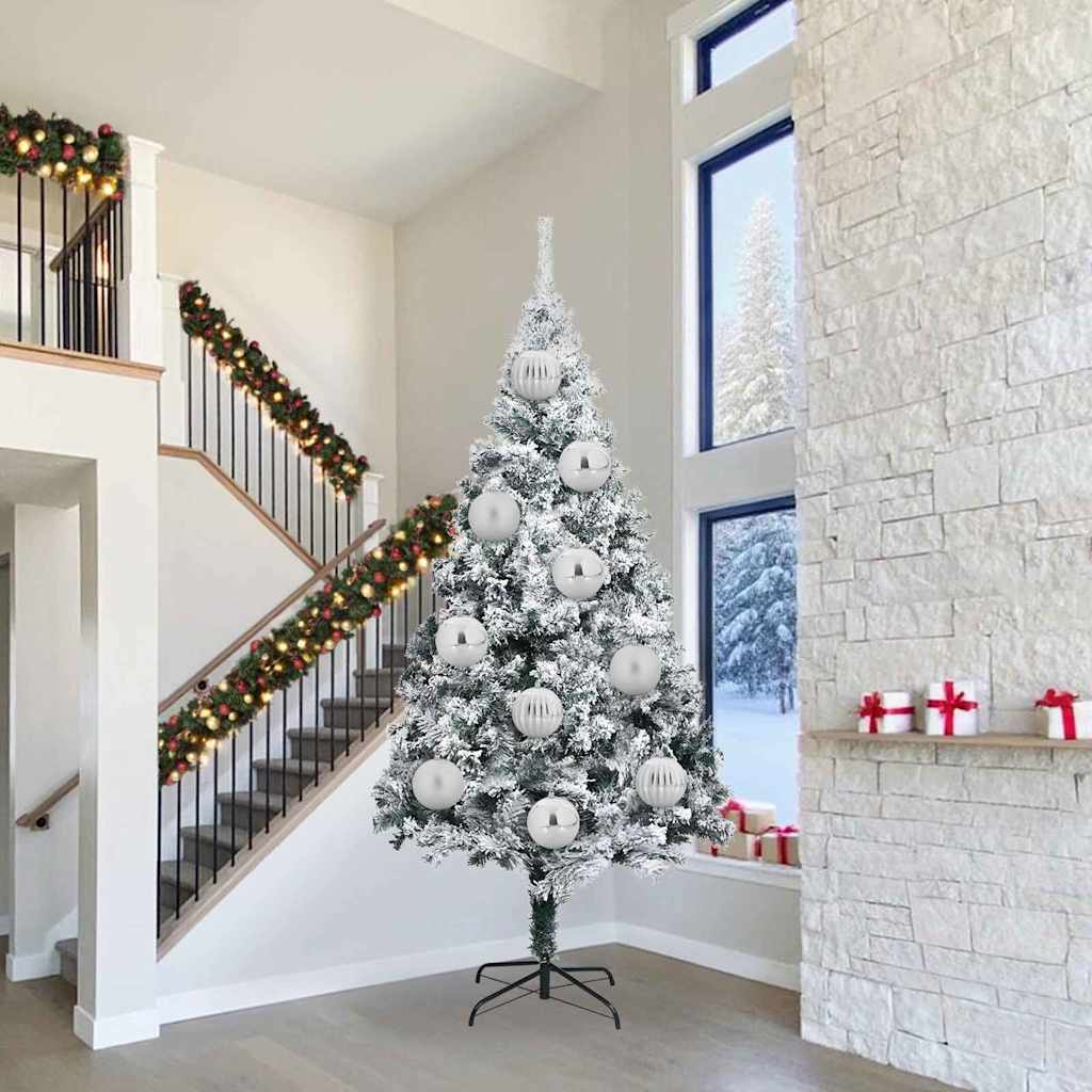 vidaXL Weihnachtsbaumkugel Set XL 15 pcs Rot Kunststoff