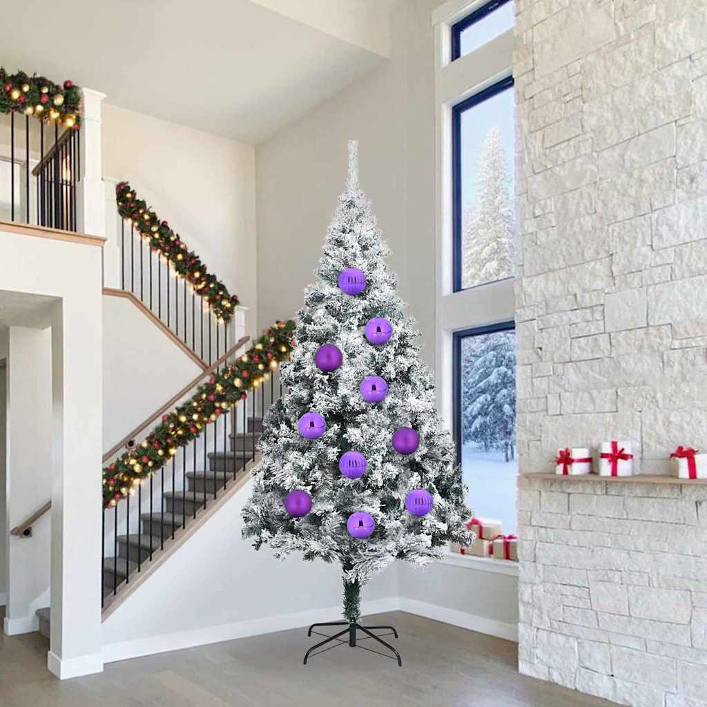 vidaXL Weihnachtsbaumkugel Set XL 15 pcs Rot Kunststoff