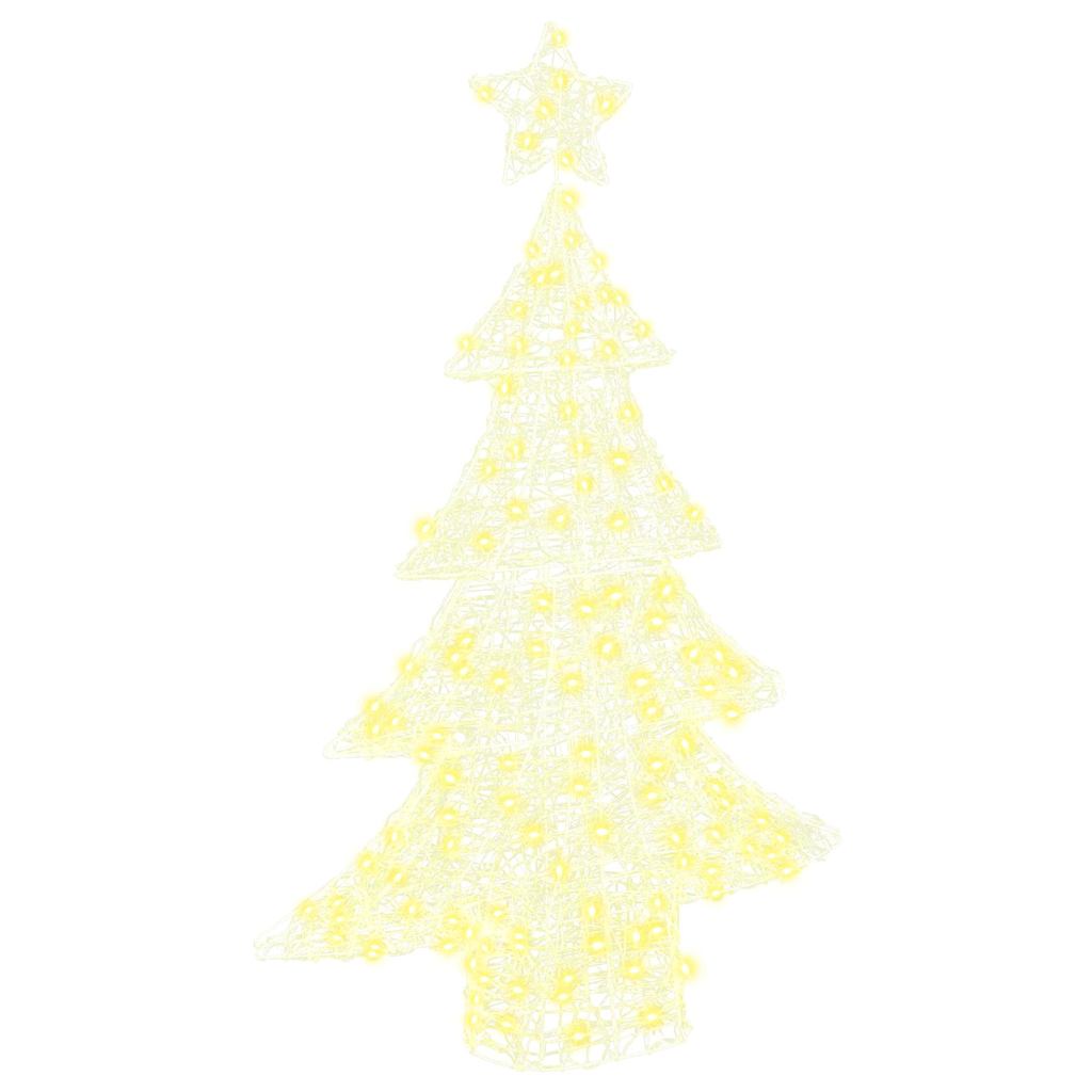 vidaXL Weihnachtsbaum mit 100 LEDs Warmweiß 120 cm Acryl