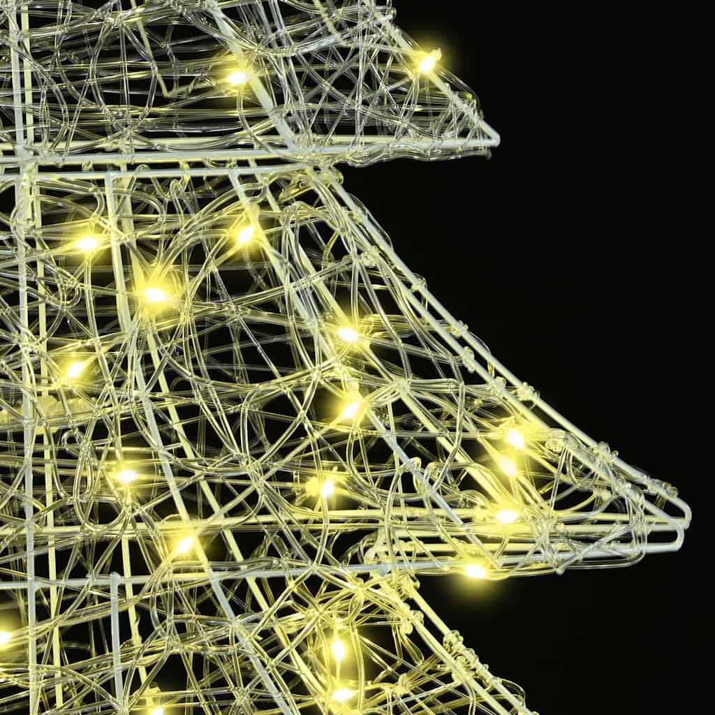 vidaXL Weihnachtsbaum mit 100 LEDs Warmweiß 120 cm Acryl