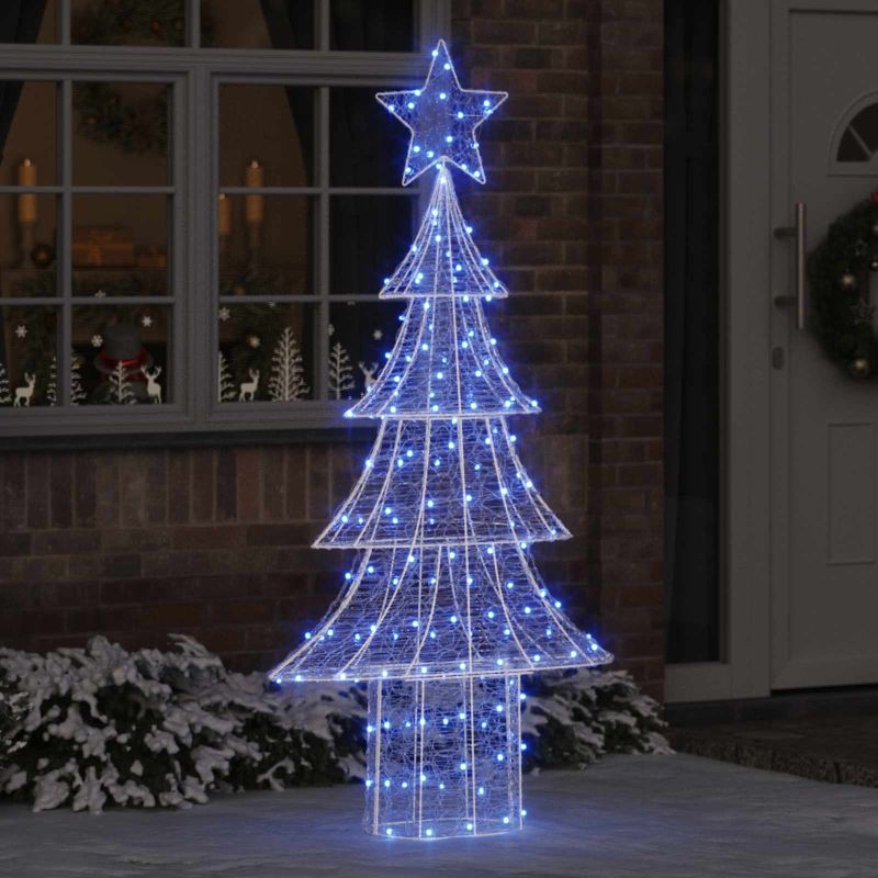vidaXL Weihnachtsbaum mit 100 LEDs Warmweiß 120 cm Acryl