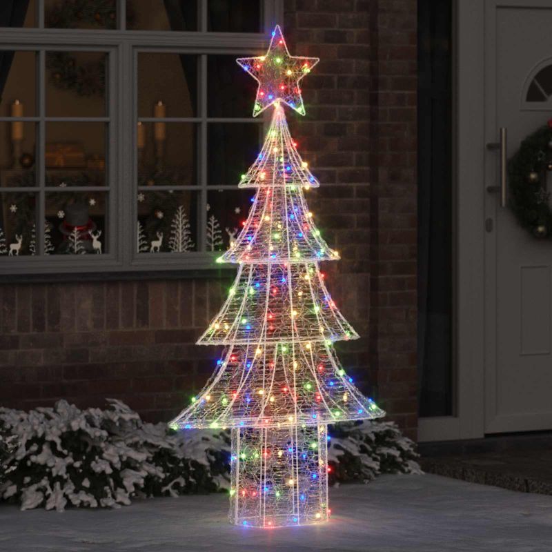 vidaXL Weihnachtsbaum mit 100 LEDs Warmweiß 120 cm Acryl