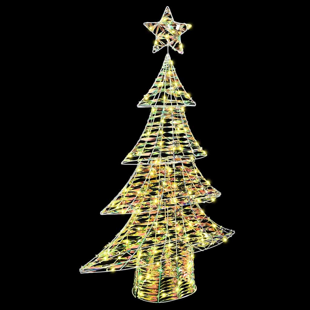 vidaXL Weihnachtsbaum mit 120 LEDs Warmweiß 120 cm PET
