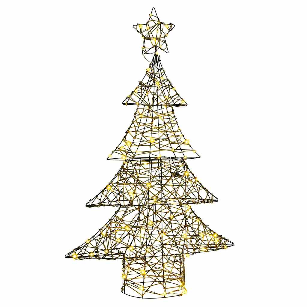 vidaXL Weihnachtsbaum mit 120 LEDs Warmweiß 120 cm PET