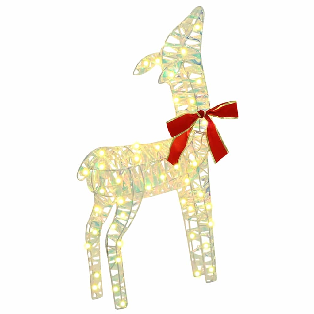 vidaXL Rentierfamilie mit 300 LEDs 3 pcs Warmweiß 67 x 26 x 127 cm PET