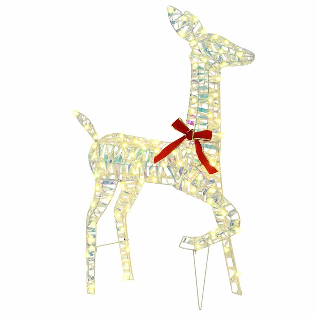 vidaXL Rentierfamilie mit 300 LEDs 3 pcs Warmweiß 67 x 26 x 127 cm PET