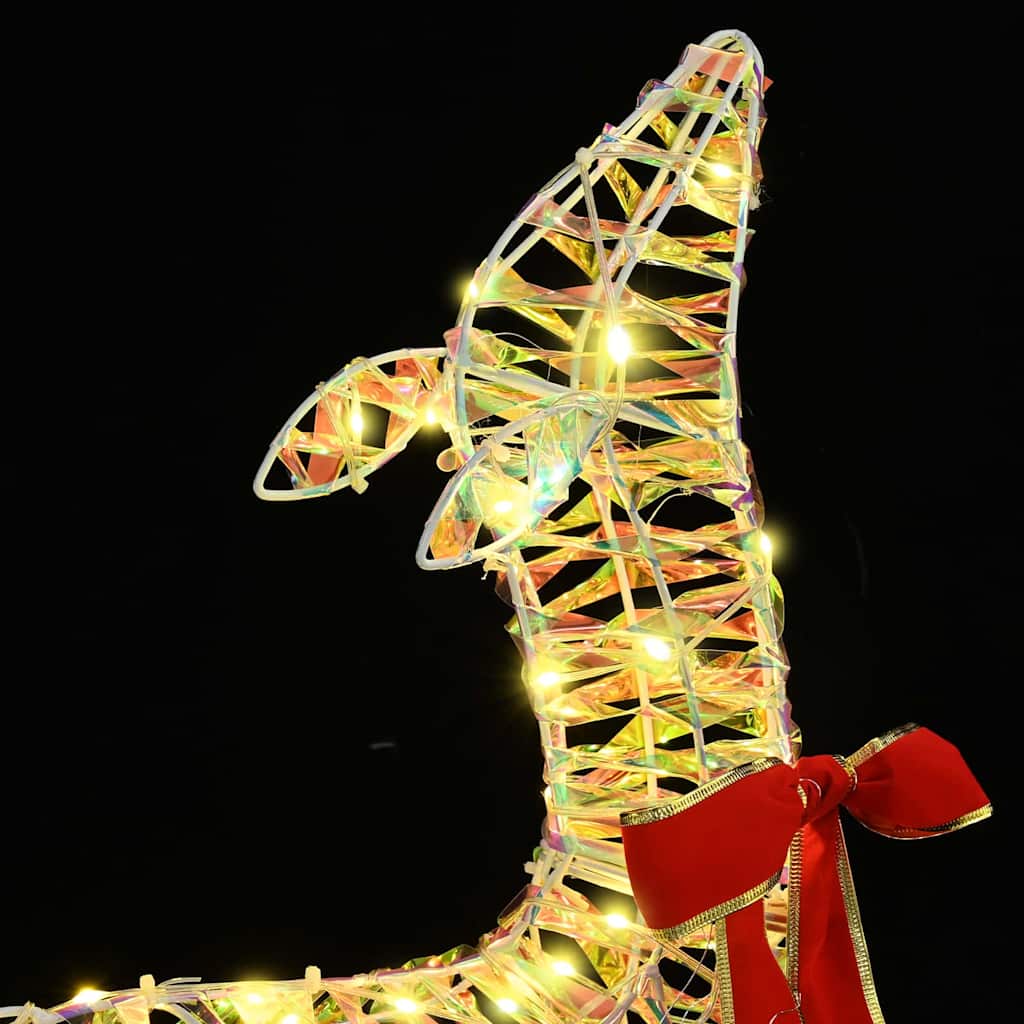 vidaXL Rentierfamilie mit 300 LEDs 3 pcs Warmweiß 67 x 26 x 127 cm PET