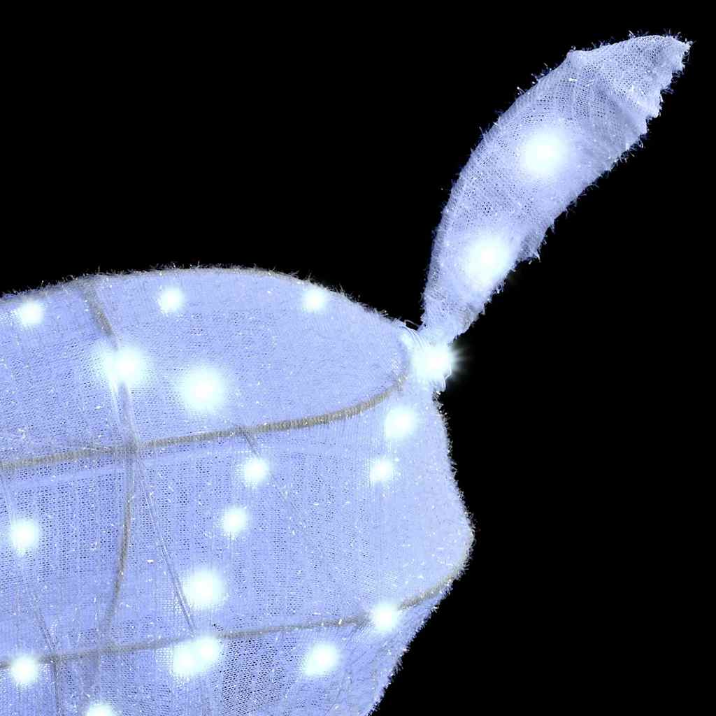 vidaXL Rentierfamilie 3 pcs Kaltweiß 68 x 26 x 127 cm Stoff