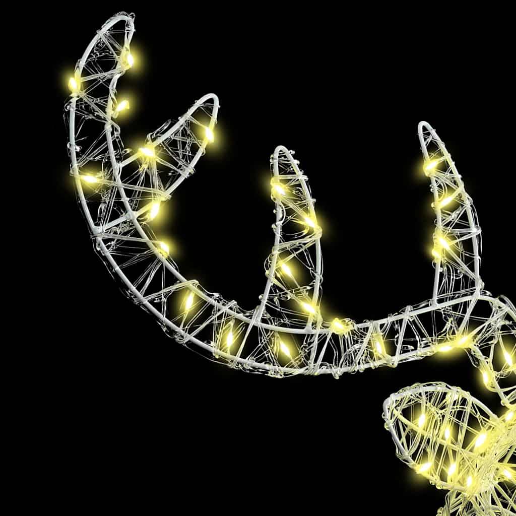 vidaXL Rentierkopf mit 140 LEDs Warmweiß 60 cm Acryl