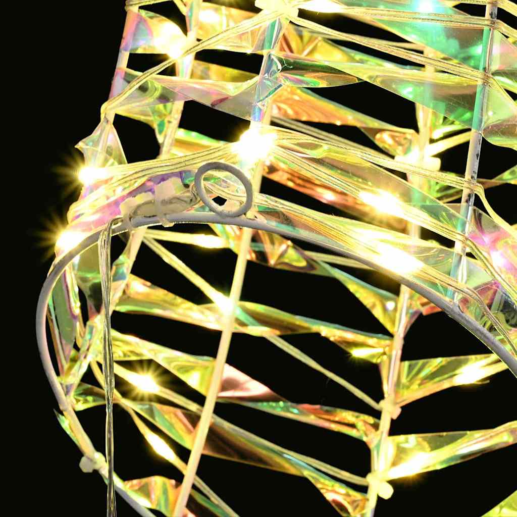 vidaXL Rentier Zieh Schlitten Warmweiß 68 x 36,5 x 62,5 cm PET