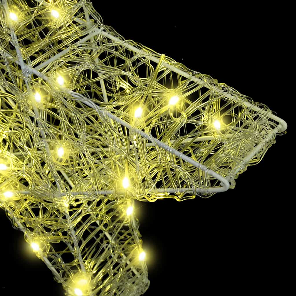 vidaXL 3D Stern mit 50 LEDs Warmweiß 55 x 53.5 x 10 cm Acryl