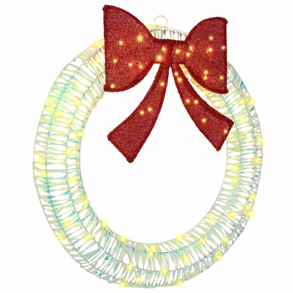 vidaXL Kranz mit 60 LEDs Warmweiß 75 cm PET