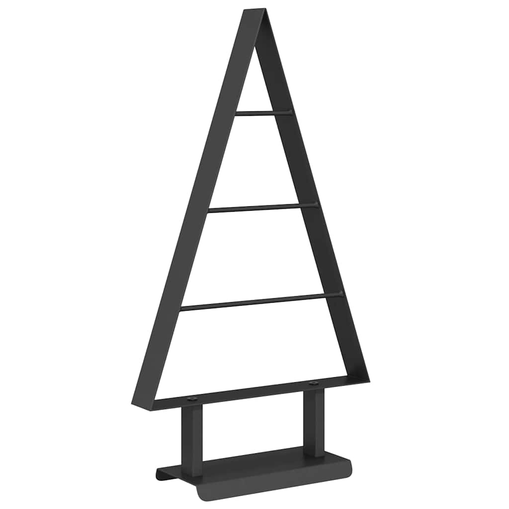 vidaXL Metall Weihnachtsbaum mit Ständer Schwarz 60 cm Stahl