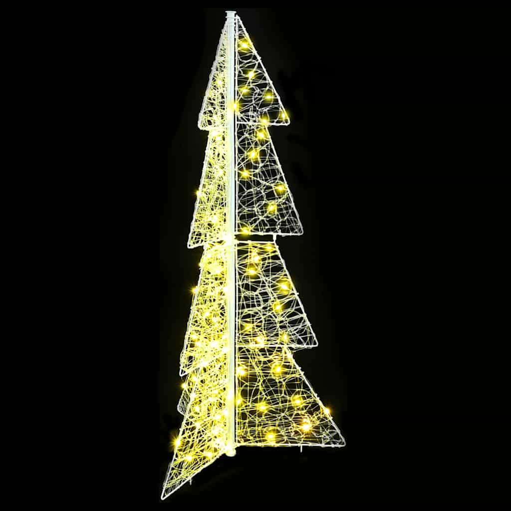 vidaXL Weihnachtsbaum mit 100 LEDs Warmes Weiß 120 cm Acryl
