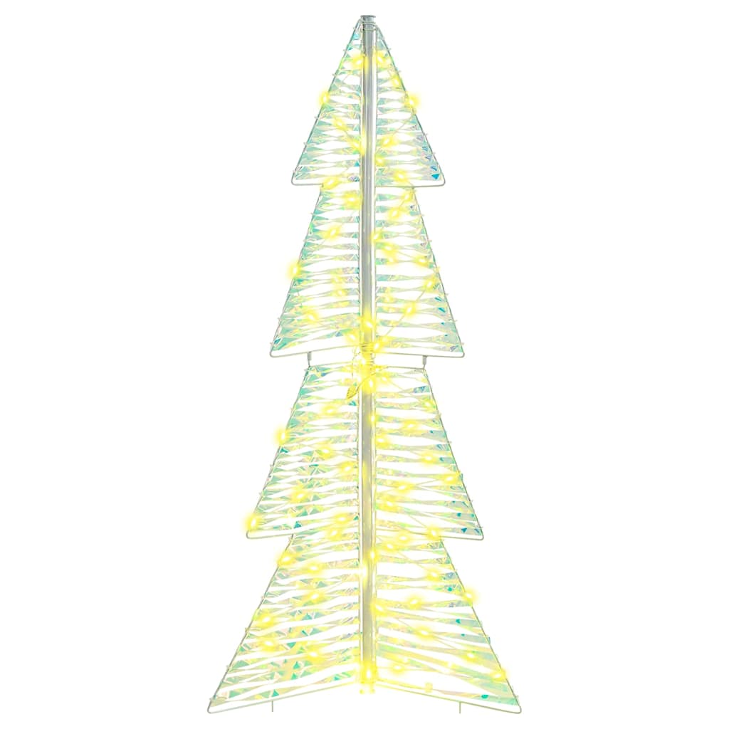 vidaXL Weihnachtsbaum mit 100 LEDs Warmes Weiß 120 cm PET