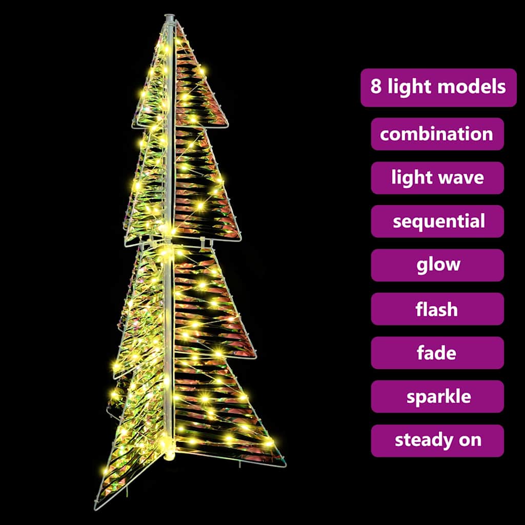 vidaXL Weihnachtsbaum mit 100 LEDs Warmes Weiß 120 cm PET